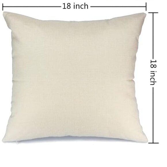 NEW SET OF 4 CHRISTMAS COTTON LINEN BLEND CHRISTMAS SEASONAL PILLOW COVERS 18" - Picture 7 of 8